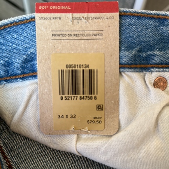 Male Levi’s 501 original 34x32 - Picture 5 of 5